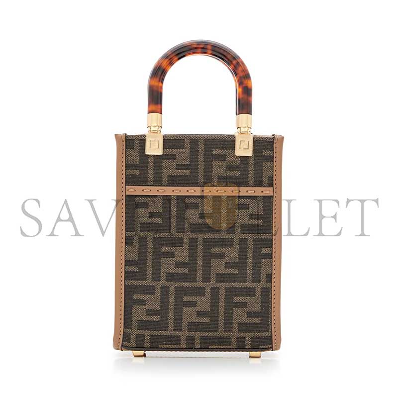 F**di mini sunshine shopper fabric brown 8bs051alvxf1ge3 (18*14.5*6cm)